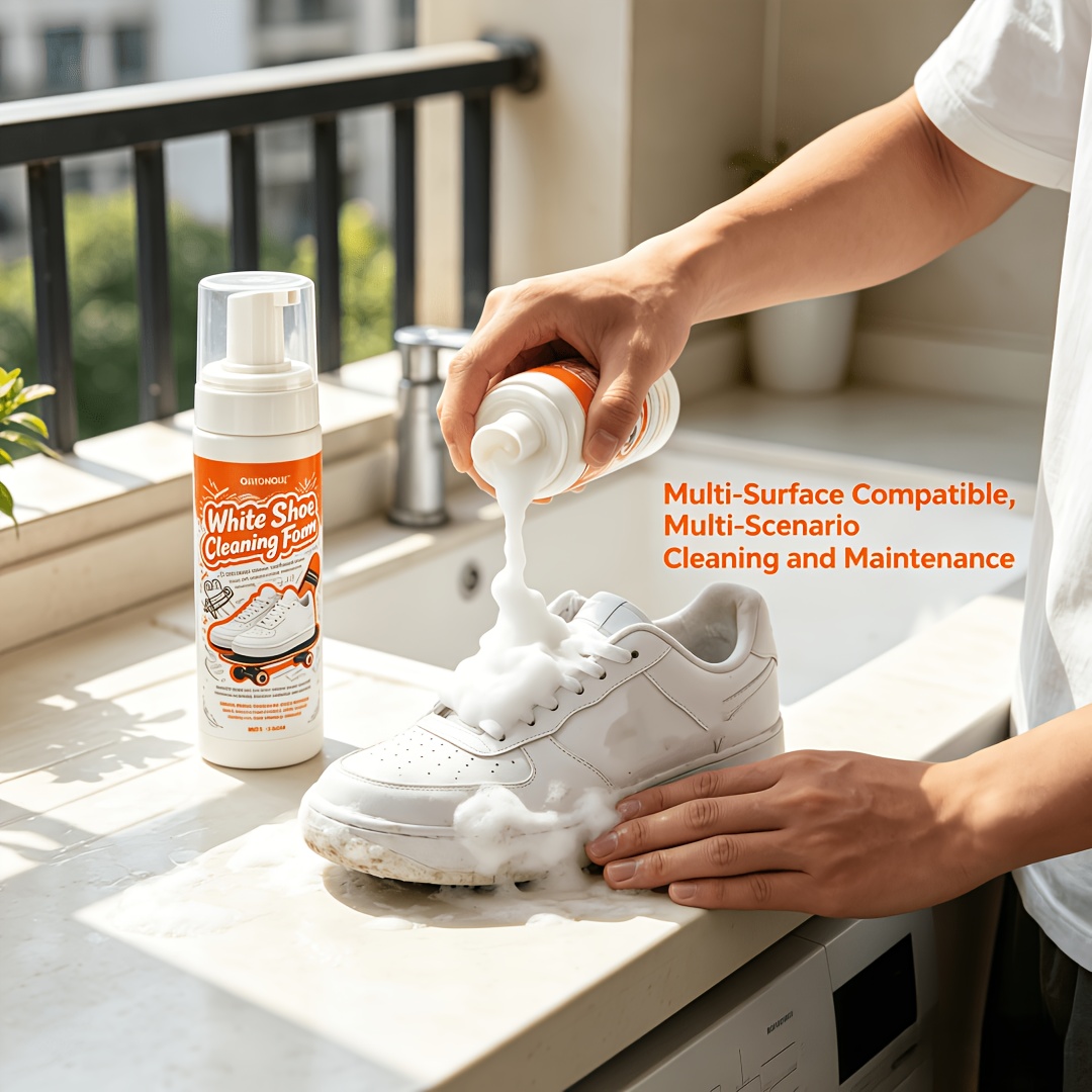 Sneaker Care White - Tragbarer Schaumreiniger für weiße Schuhe ohne