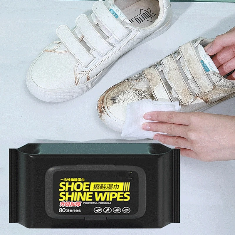 Sneaker Care White - Tragbare Schuhputztücher für den Außenbereich –