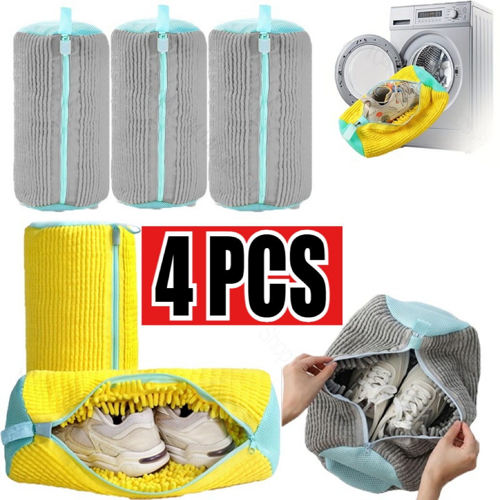 Sneaker Care Cleaning Kit - Robuster Mesh-Schuhwaschbeutel mit Reißverschluss, reichhaltiger Flusen