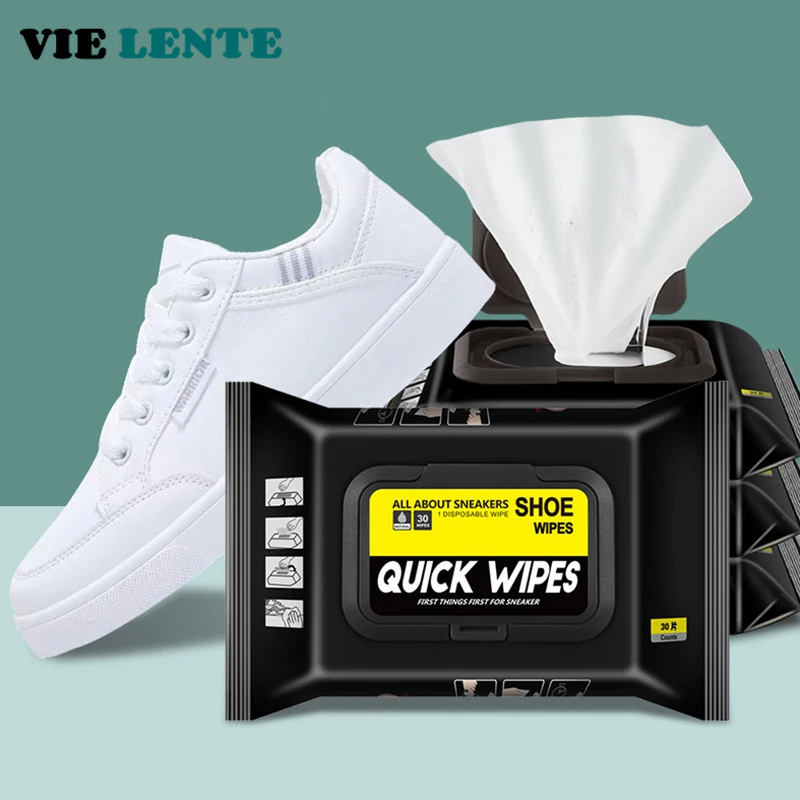 Sneaker Care White - 12Pcs/30Pcs Einweg Schuhe Sauber Tücher Tragbare
